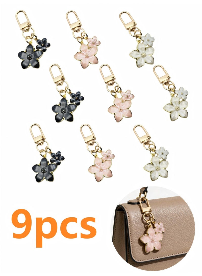 Ymcafmo YmcafmoAdorable Flower Keychains for Women, Stylish Keychain Charms, Bag and Purse Accessories for Handbags and Backpacks – Stylish Accessories（9pc） - Image 1